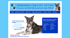 Desktop Screenshot of cherishedonespetsitting.com