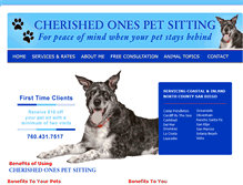 Tablet Screenshot of cherishedonespetsitting.com